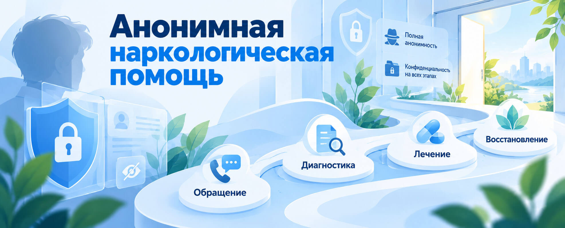 Этапы анонимной наркологической помощи: обращение, диагностика, лечение и восстановление с соблюдением конфиденциальности
